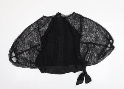 Womens UK Size 12 Warehouse Black Basic Blouse