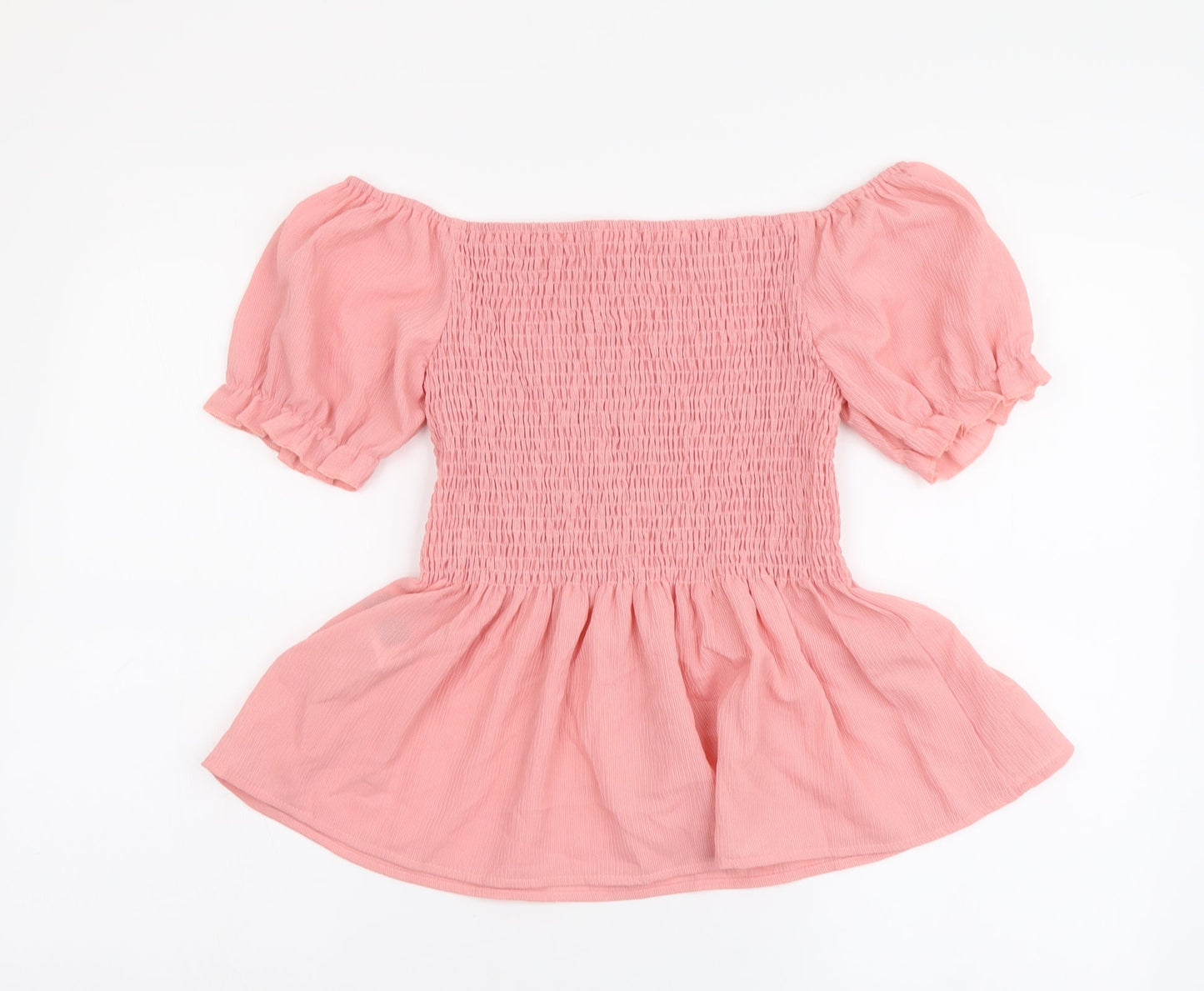 SheIn Womens Pink Polyester Basic Blouse Size XL Off the Shoulder