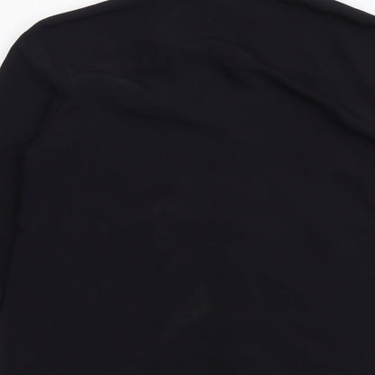 Womens UK Size S H&M Black Basic Button-Up