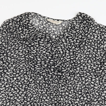 Womens UK Size L Adini Black Basic Blouse