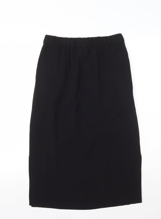 Marks and Spencer Womens Black Polyester Straight & Pencil Skirt Size 8
