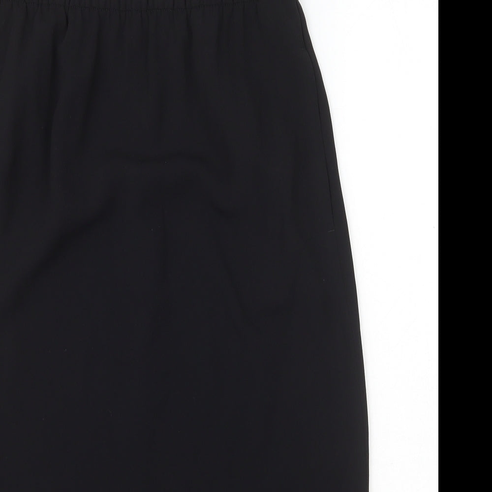 Marks and Spencer Womens Black Polyester Straight & Pencil Skirt Size 8