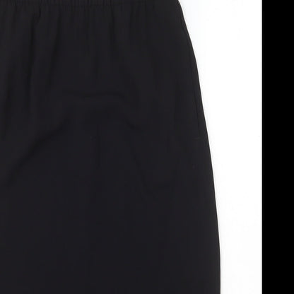 Marks and Spencer Womens Black Polyester Straight & Pencil Skirt Size 8
