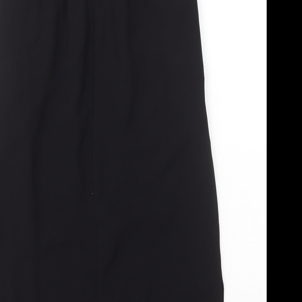Marks and Spencer Womens Black Polyester Straight & Pencil Skirt Size 8