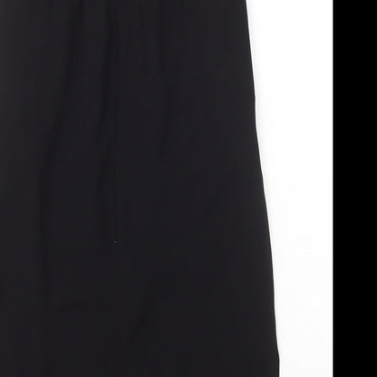 Marks and Spencer Womens Black Polyester Straight & Pencil Skirt Size 8