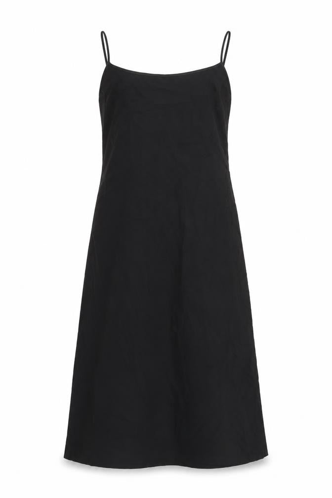 Marks and Spencer Womens Black Polyester Slip Dress Size 10 Square Neck Pullover