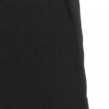 Marks and Spencer Womens Black Polyester Slip Dress Size 10 Square Neck Pullover