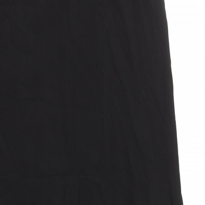 Marks and Spencer Womens Black Polyester Slip Dress Size 10 Square Neck Pullover