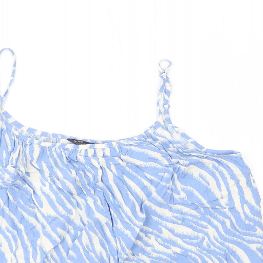 Womens UK Size 14 Marks and Spencer Blue Camisole Tank