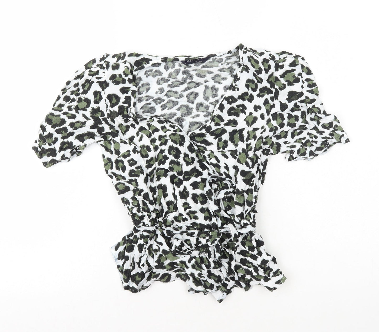 Womens UK Size 8 Marks and Spencer Green Basic T-Shirt
