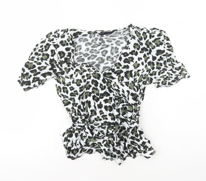 Womens UK Size 8 Marks and Spencer Green Basic T-Shirt