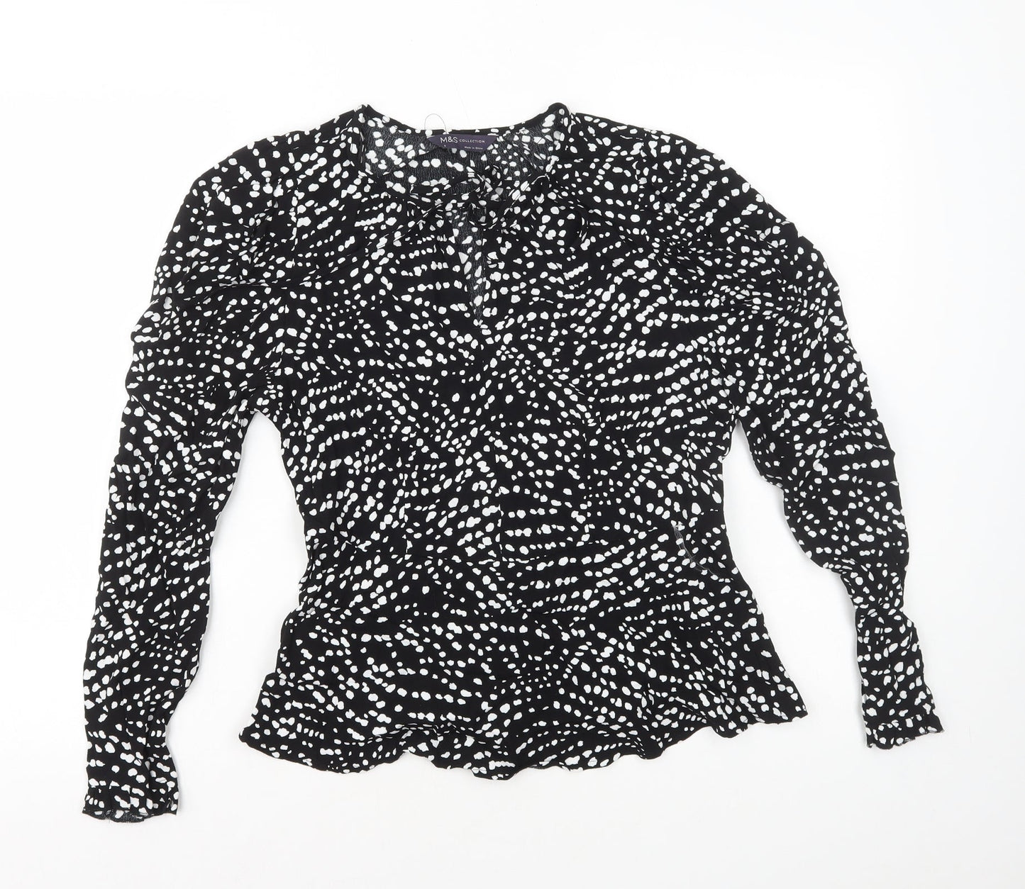 Womens UK Size 8 Marks and Spencer Black Basic Blouse