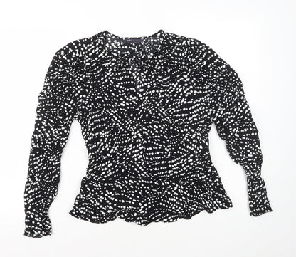 Womens UK Size 8 Marks and Spencer Black Basic Blouse
