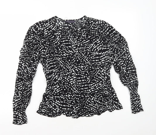 Womens UK Size 8 Marks and Spencer Black Basic Blouse