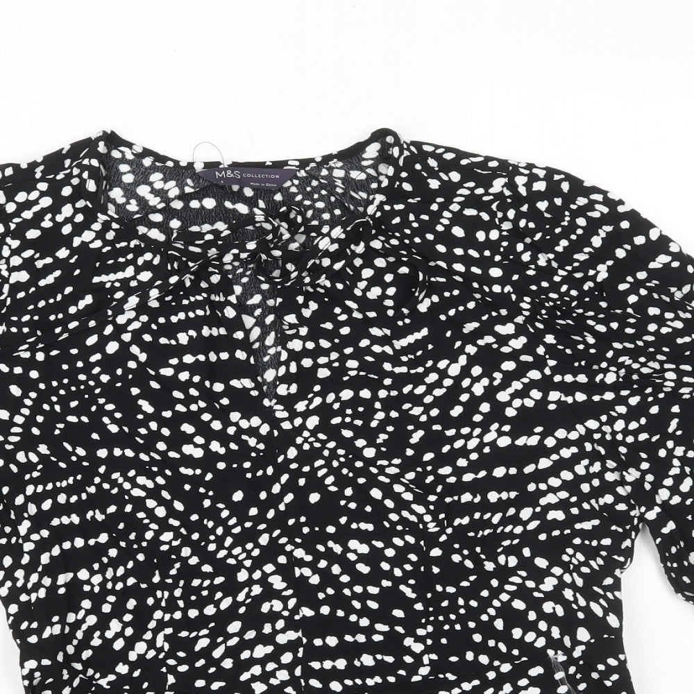 Womens UK Size 8 Marks and Spencer Black Basic Blouse