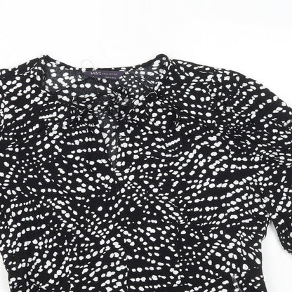 Womens UK Size 8 Marks and Spencer Black Basic Blouse