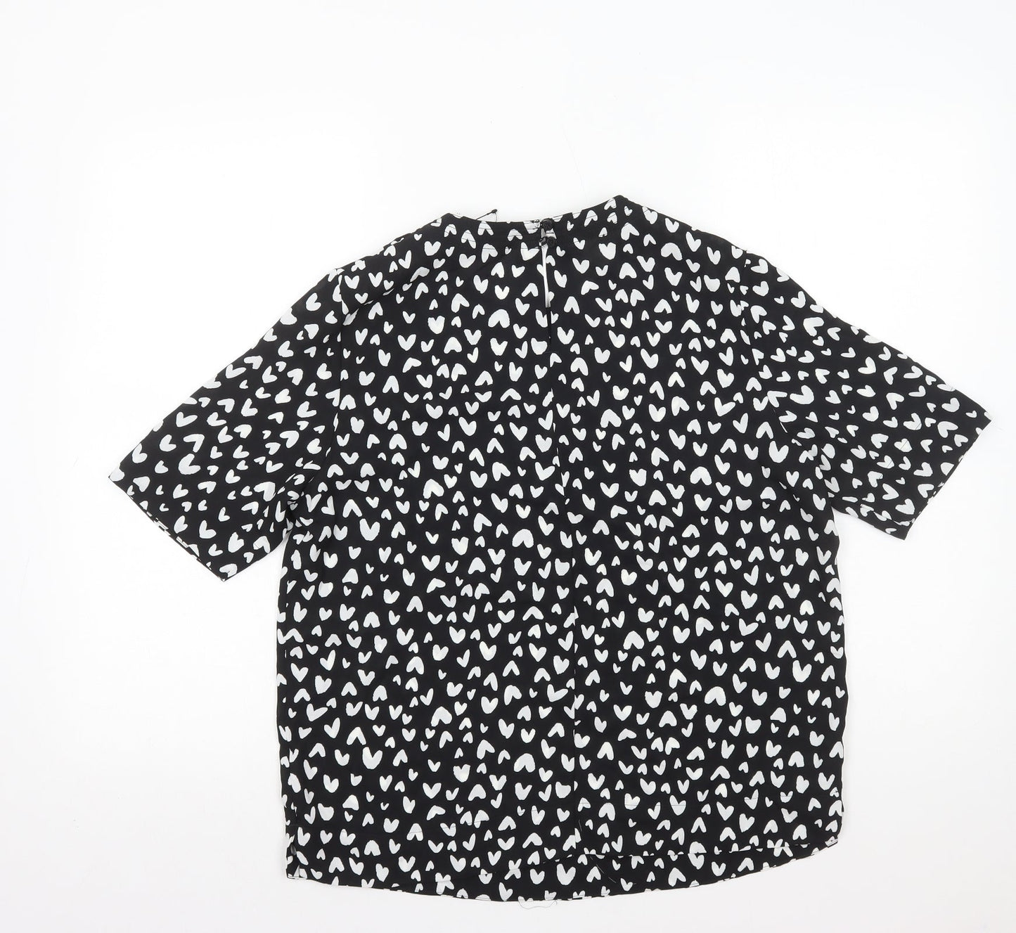 Womens UK Size 10 Marks and Spencer Black Basic T-Shirt