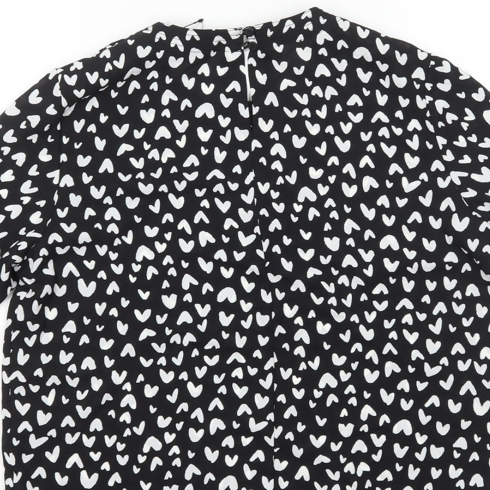 Womens UK Size 10 Marks and Spencer Black Basic T-Shirt