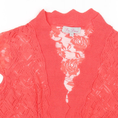 Womens UK Size 12 Be Beau Pink Cardigan Jumper