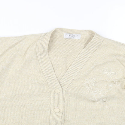 Womens UK Size XL Care Ivory Cardigan Jumper