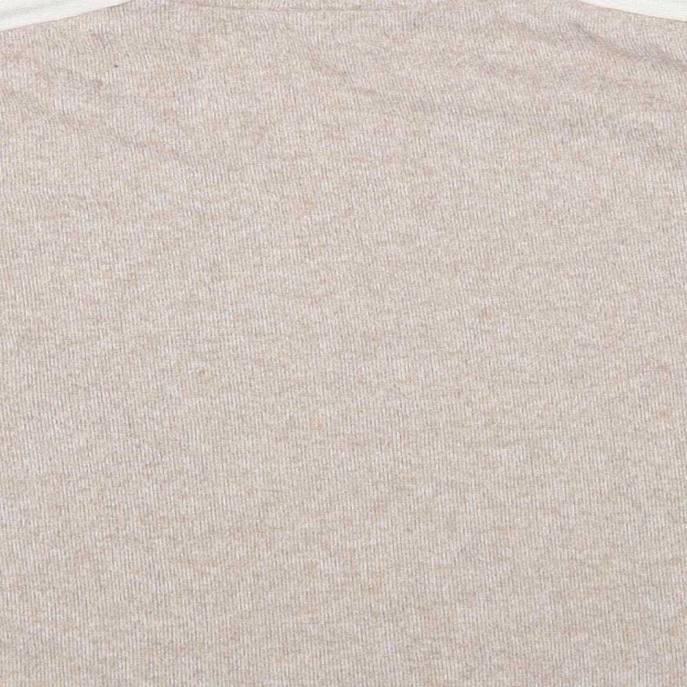 F&F Womens Beige Round Neck Acrylic Pullover Jumper Size 14