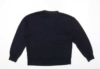 F&F Womens Blue Round Neck Nylon Pullover Jumper Size 8