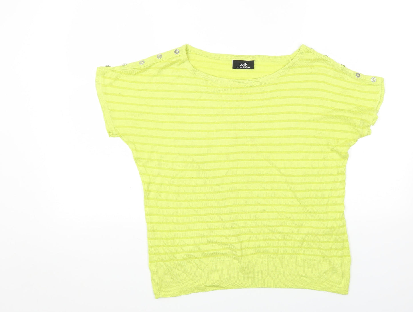 Womens UK Size S Wallis Green Basic T-Shirt