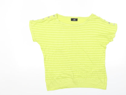 Womens UK Size S Wallis Green Basic T-Shirt
