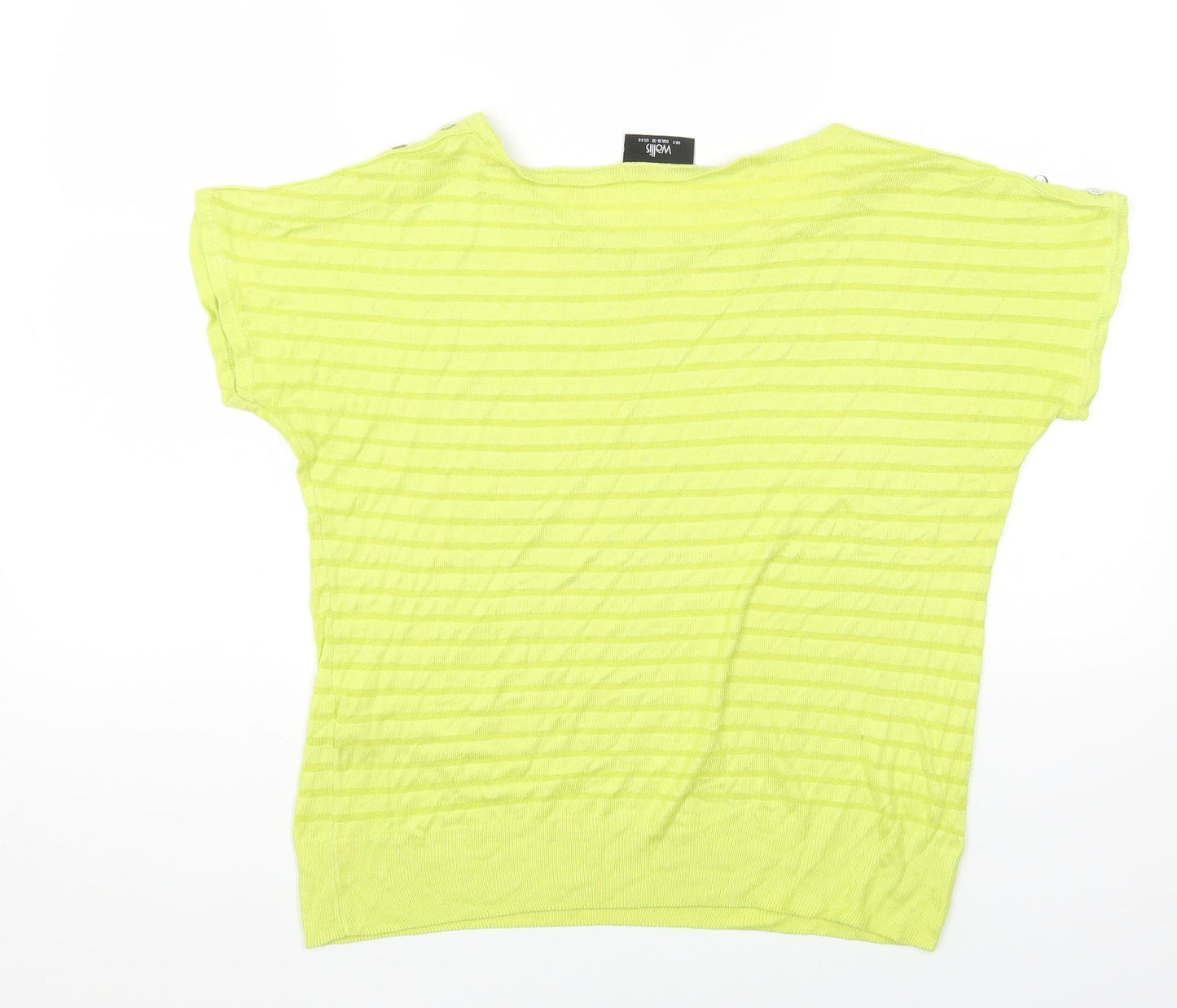 Womens UK Size S Wallis Green Basic T-Shirt