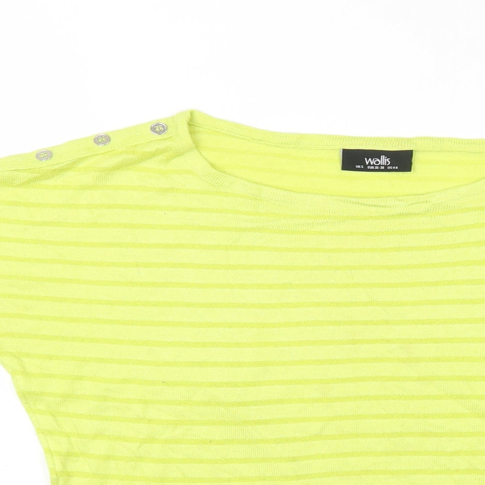 Womens UK Size S Wallis Green Basic T-Shirt