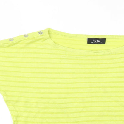 Womens UK Size S Wallis Green Basic T-Shirt