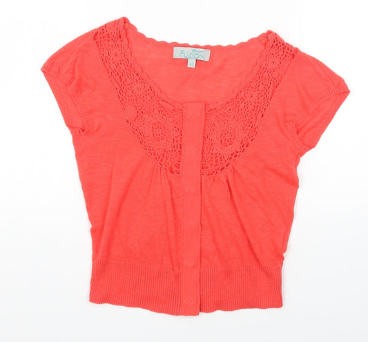 Womens UK Size XS Monsoon Pink Cardigan Jumper
