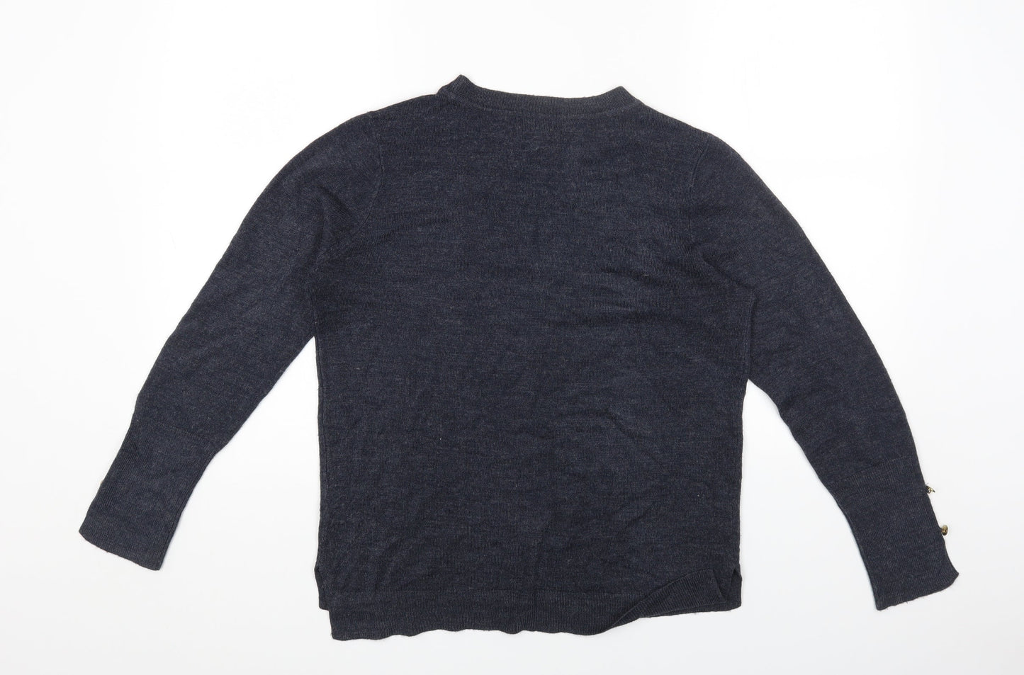 Primark Womens Grey Round Neck Acrylic Pullover Jumper Size S