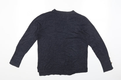 Primark Womens Grey Round Neck Acrylic Pullover Jumper Size S