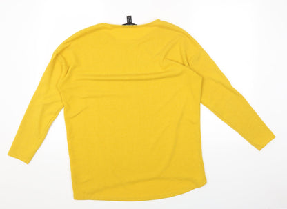 Womens UK Size S New Look Yellow Pullover Jumper