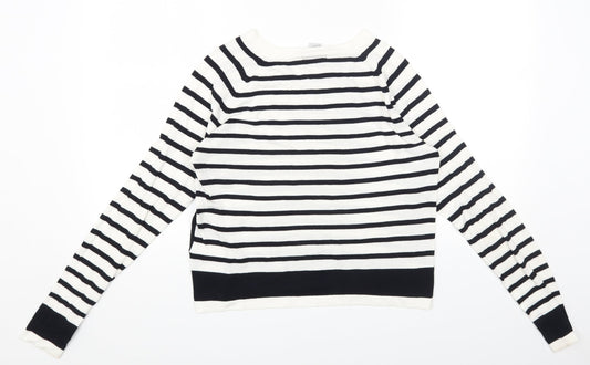 Womens UK Size M H&M White Pullover Jumper