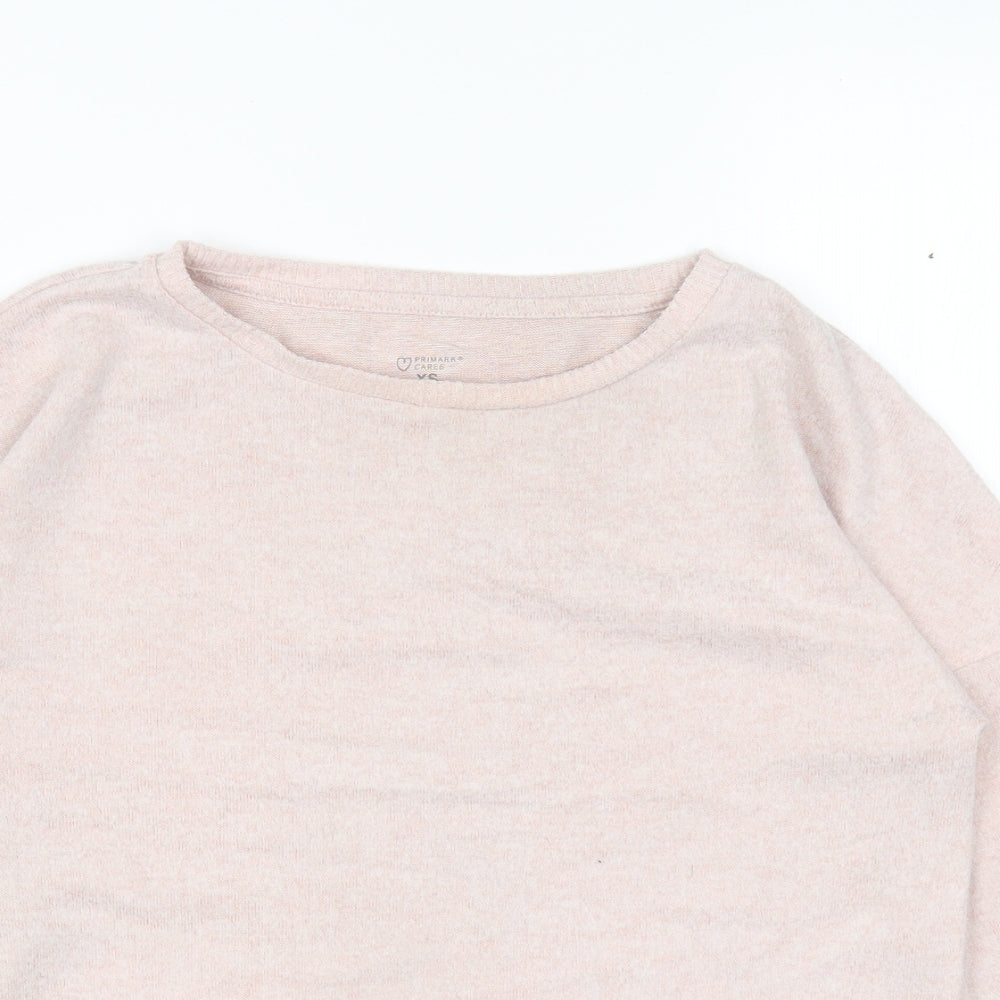 Primark Womens Pink Round Neck Polyester Pullover Jumper Size XS