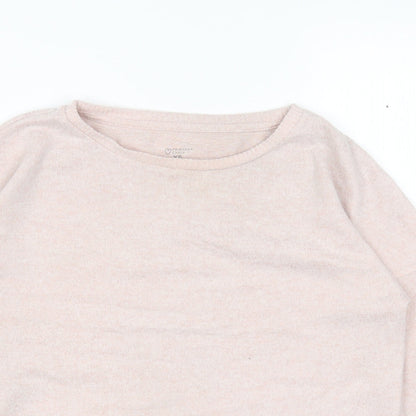 Primark Womens Pink Round Neck Polyester Pullover Jumper Size XS