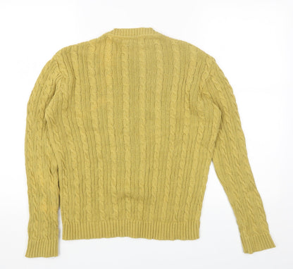 Womens UK Size S Tru Collection Yellow Pullover Jumper