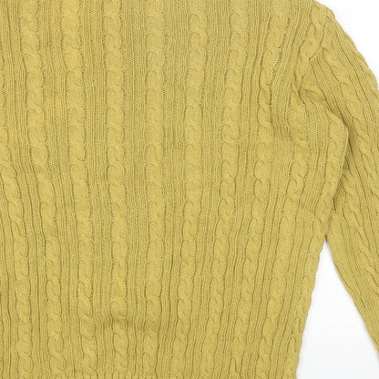 Womens UK Size S Tru Collection Yellow Pullover Jumper