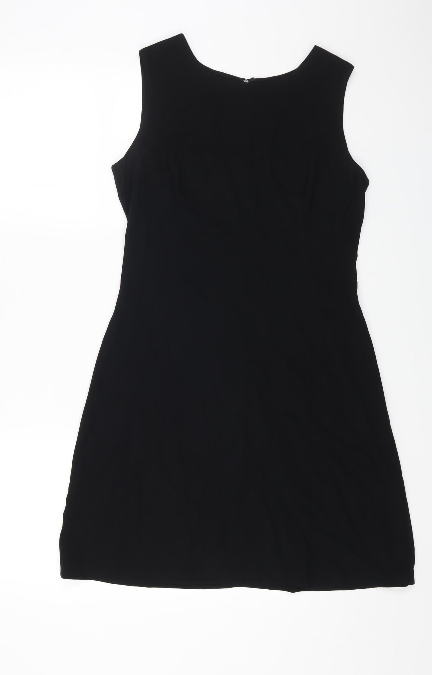 Country Road Womens Black Polyester A-Line Size 8 Boat Neck Zip