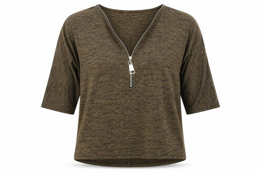 Womens UK Size S New Look Green Basic T-Shirt