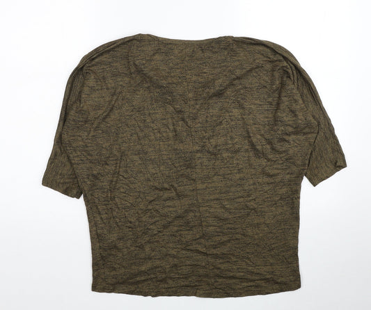 Womens UK Size S New Look Green Basic T-Shirt