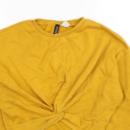 Womens UK Size XS Divided by H&M Yellow Pullover Sweatshirt