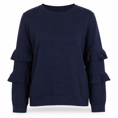 Dorothy Perkins Womens Blue Cotton Pullover Sweatshirt Size 10 Pullover
