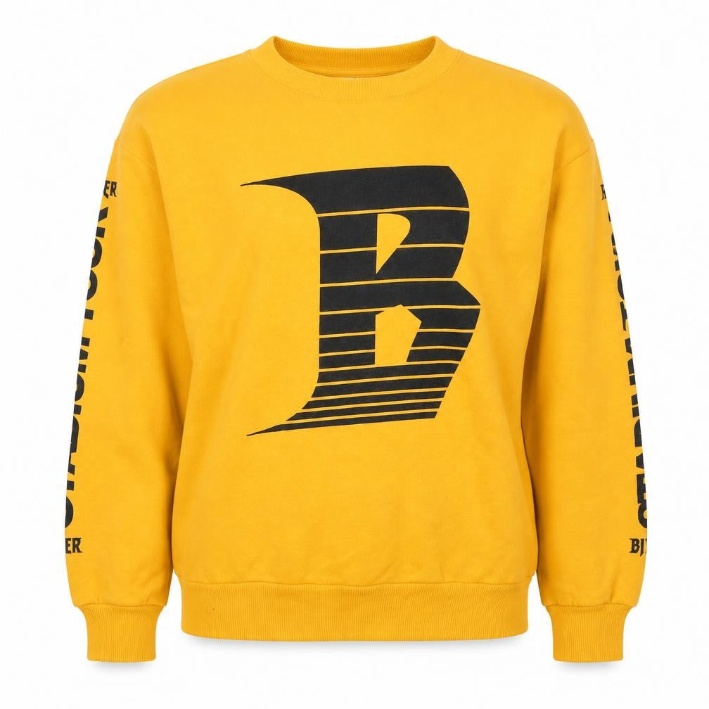 Womens UK Size M Divided Yellow Pullover Sweatshirt
