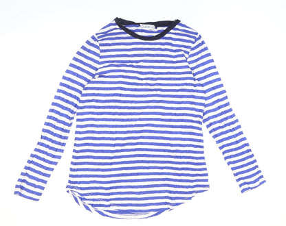 Womens UK Size S Gallery Blue Basic T-Shirt