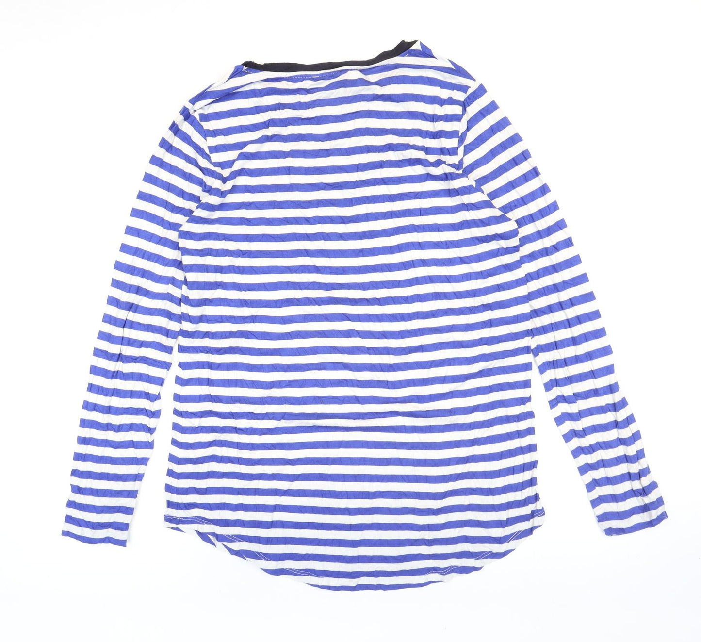 Womens UK Size S Gallery Blue Basic T-Shirt
