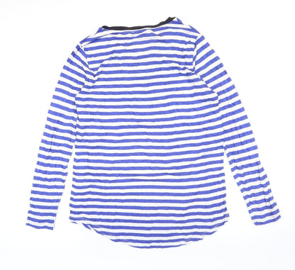 Womens UK Size S Gallery Blue Basic T-Shirt