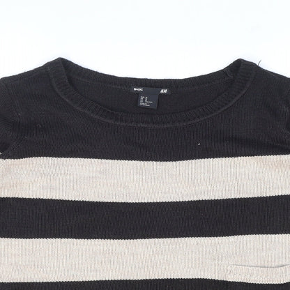 Womens UK Size M H&M Black Pullover Jumper